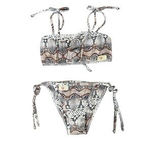 “Just Like Mommy” Chic Kids Bikini Set - Snake Print